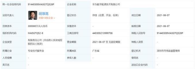 投資30億！華為成立數字能源技術公司，聚焦機電耦合系統研發